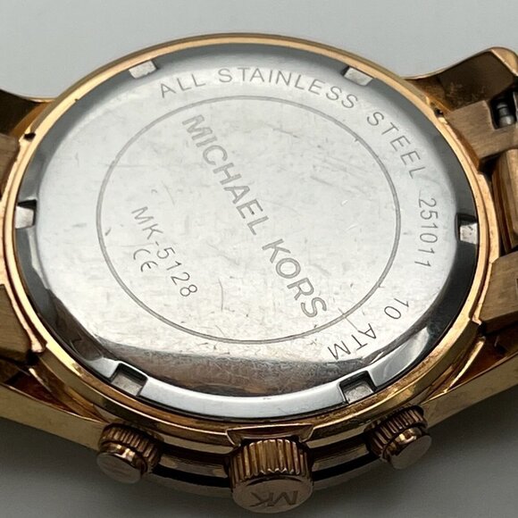 Michael Kors Chronograph Runway Rose Gold Watch MK5128 Extra Links & Working main image 8